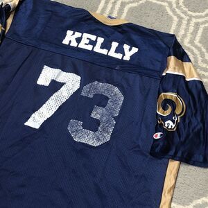Vintage St. Louis Rams Champion Jersey Size 48 XL Steve Kelly Stitched NFL